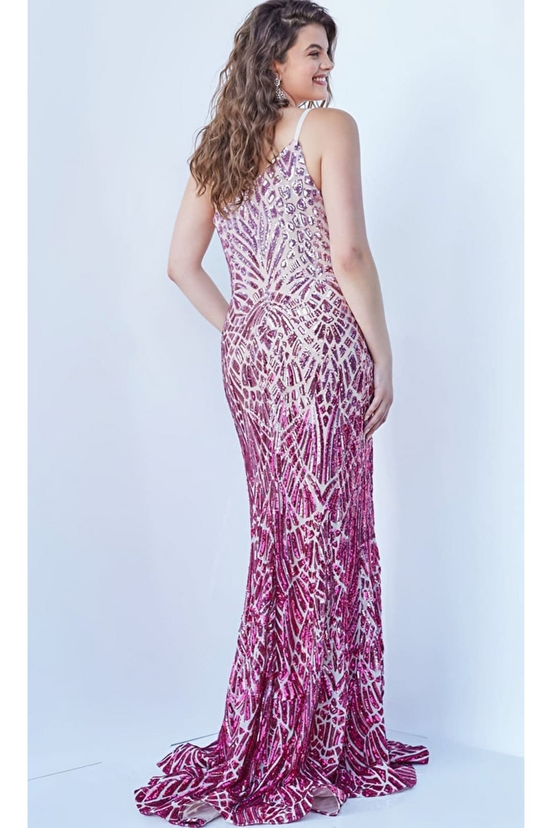 Ombre Sequin-Print Prom Gown: Jovani 06469 - Apparel & Accessories > Clothing > Dresses