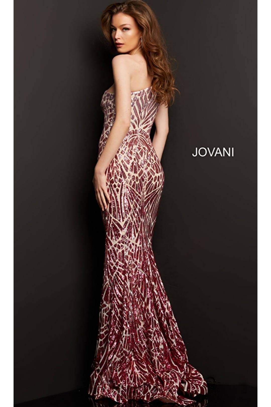 Ombre Sequin-Print Prom Gown: Jovani 06469 - Apparel & Accessories > Clothing > Dresses