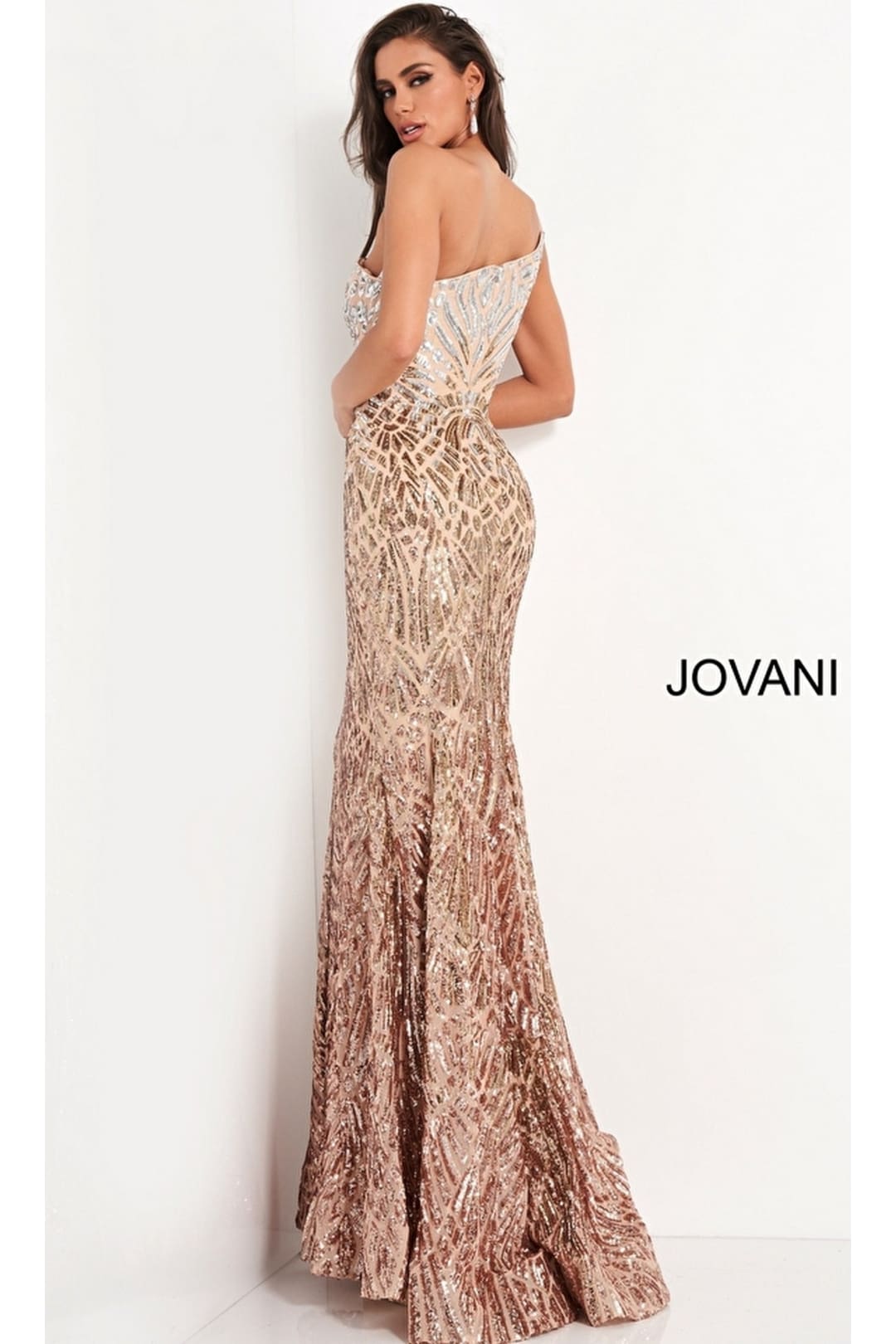 Ombre Sequin-Print Prom Gown: Jovani 06469 - Apparel & Accessories > Clothing > Dresses