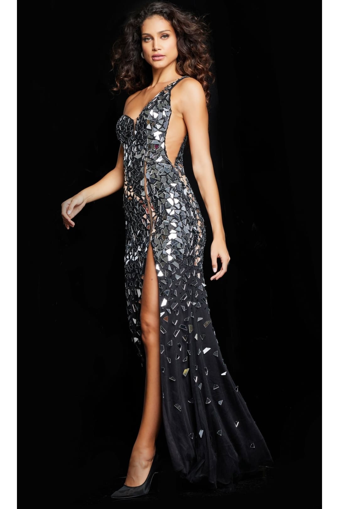 One-Shoulder Jovani Long Prom Dress 06561 - Prom