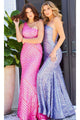One-Shoulder Jovani Sequin Prom Dress 06017 - Neon Hot Pink / Apparel & Accessories > Clothing > Dresses