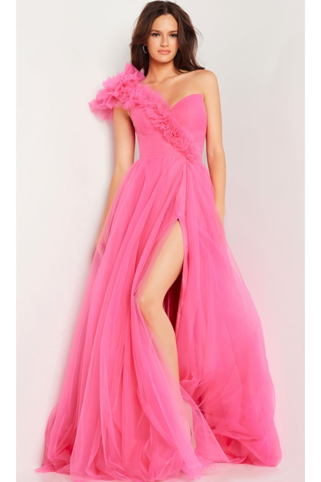 One-Shoulder Long Prom Ball Gown: Jovani 25919 - Prom