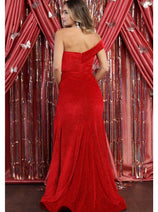 One Shoulder Prom Gown
