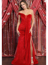 One Shoulder Prom Gown