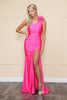 Formal Bodycon Gown - LAY9068 - HOT PINK / XS