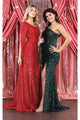 One Shoulder Sequined Dress