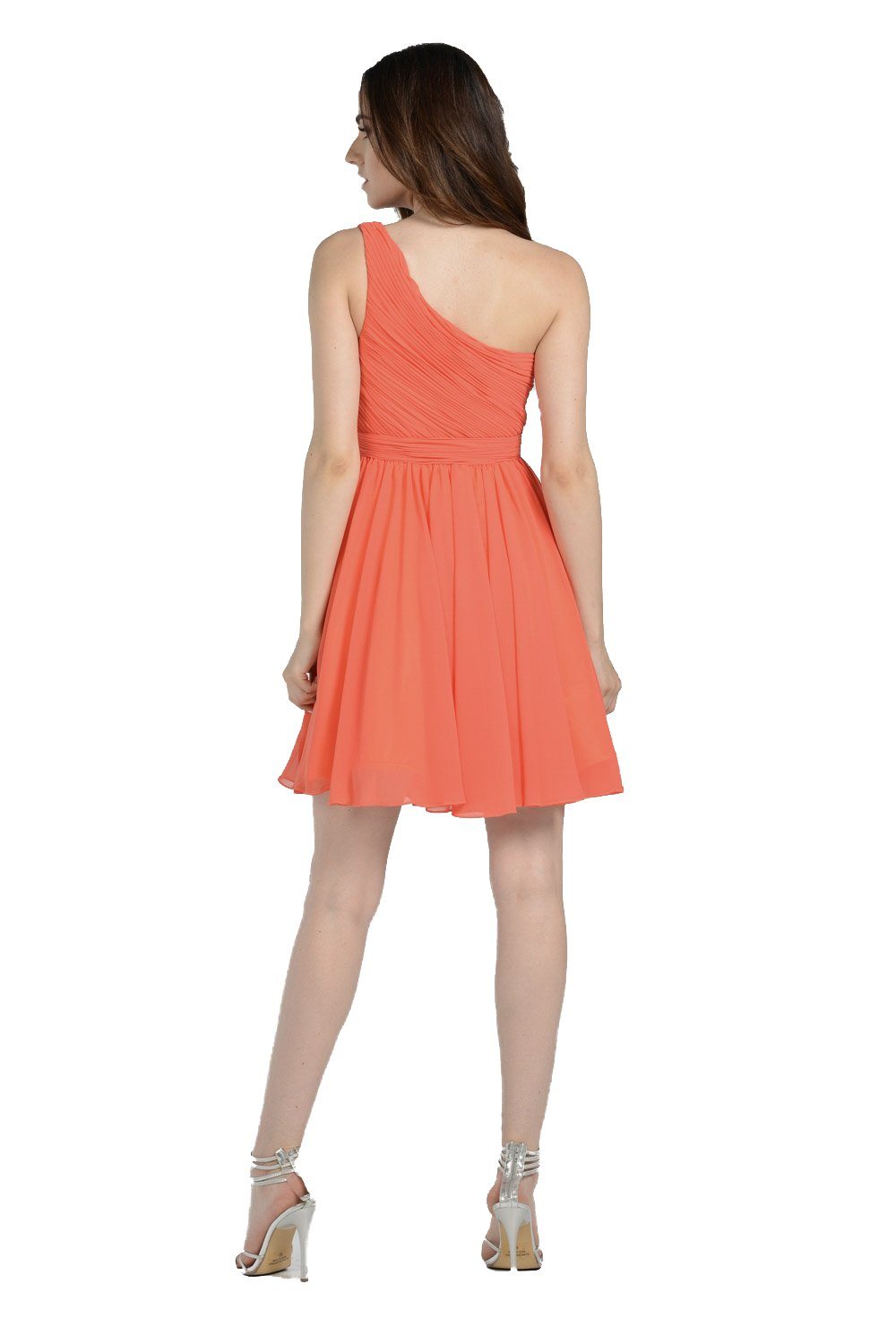 Poly USA Orange Short Cocktail Dresses