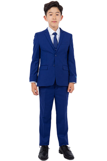 Boys Suit Perry Ellis Vested Boy's Wedding Suit in Royal Blue