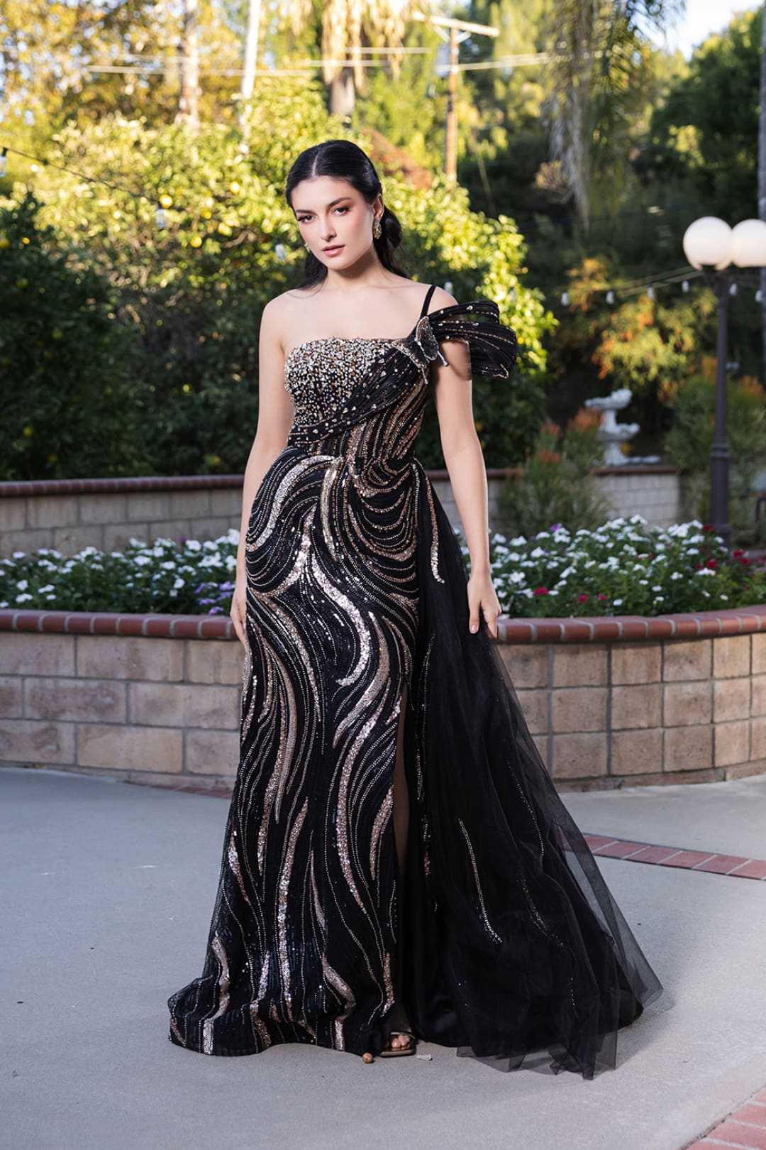 Pageant Dress Asymmetrical Beaded Long Prom Gown By Royal Queen RQ8192