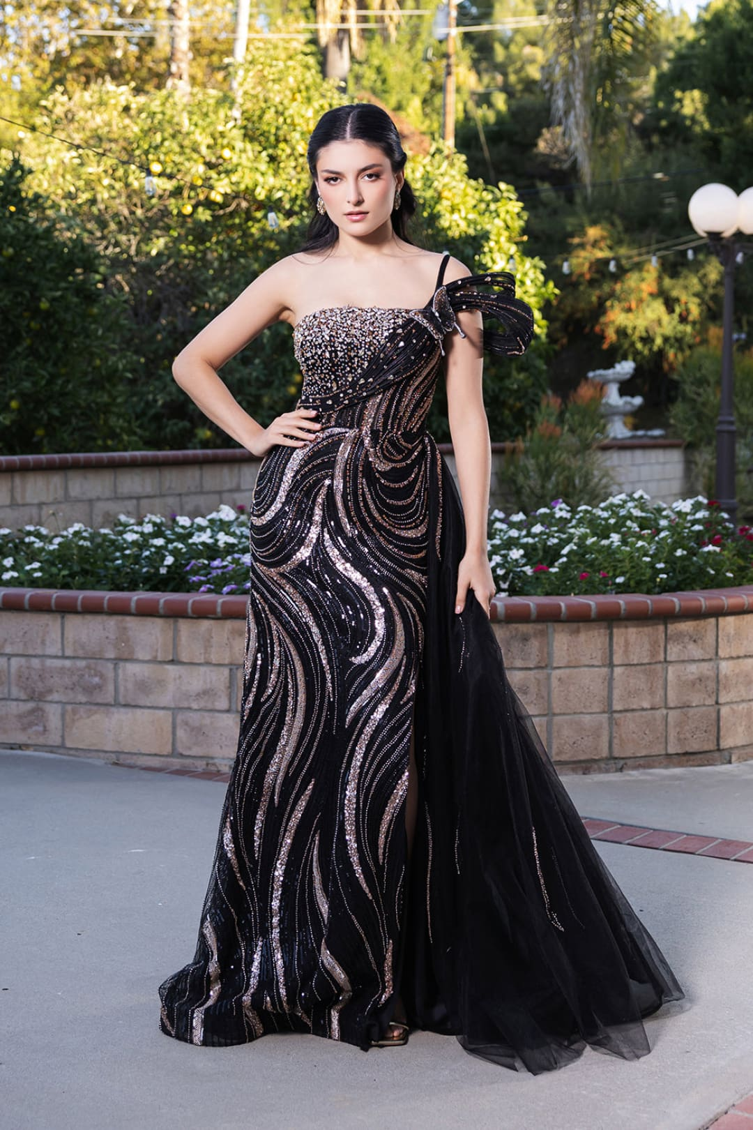 Pageant Dress One Shoulder Strap Long Gala Gown By Royal Queen RQ8192 - Dress