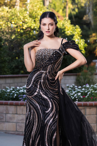 Pageant Dress One Shoulder Strap Long Gala Gown By Royal Queen RQ8192 - Dress