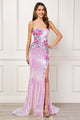 Pageant Dress Scoop Neck Mermaid Prom Gown By Amelia Couture 7060 - PINK / Dress