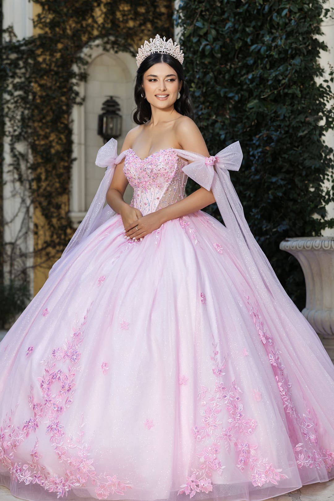 Pageant Dress Sweetheart Cape Sleeves Ball Gown By Layla K LK263 - Dress