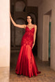 Pageant Dress V-Neck Sleeveless Mermaid Formal Dress By May Queen MQ2123 - RED / 4 - Dress