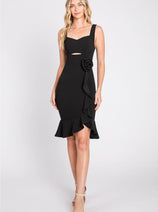 Black Bridesmaid Dresses-Inexpensive Lenovia 3043 Party Knee Length
