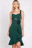 PERRTY By Lenovia 3043 Simple Fitted Party Knee Length Dress - HUNTER GREEN / XS