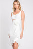 PERRTY By Lenovia 3043 Simple Fitted Party Knee Length Dress - IVORY / XS