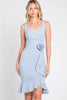 PERRTY By Lenovia 3043 Simple Fitted Party Knee Length Dress - POWDER BLUE / XS