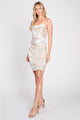 LA Merchandise LN3058 Fitted Adjustable Satin Hoco Cocktail Dress