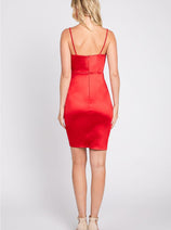 Red Bridesmaid Dresses-Inexpensive Lenovia 3058 Short Length Bodycon