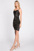 LA Merchandise LN3058 Fitted Adjustable Satin Hoco Cocktail Dress