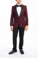 "Trent" Burgundy 5-Piece Tuxedo Set by Perry Ellis Kids