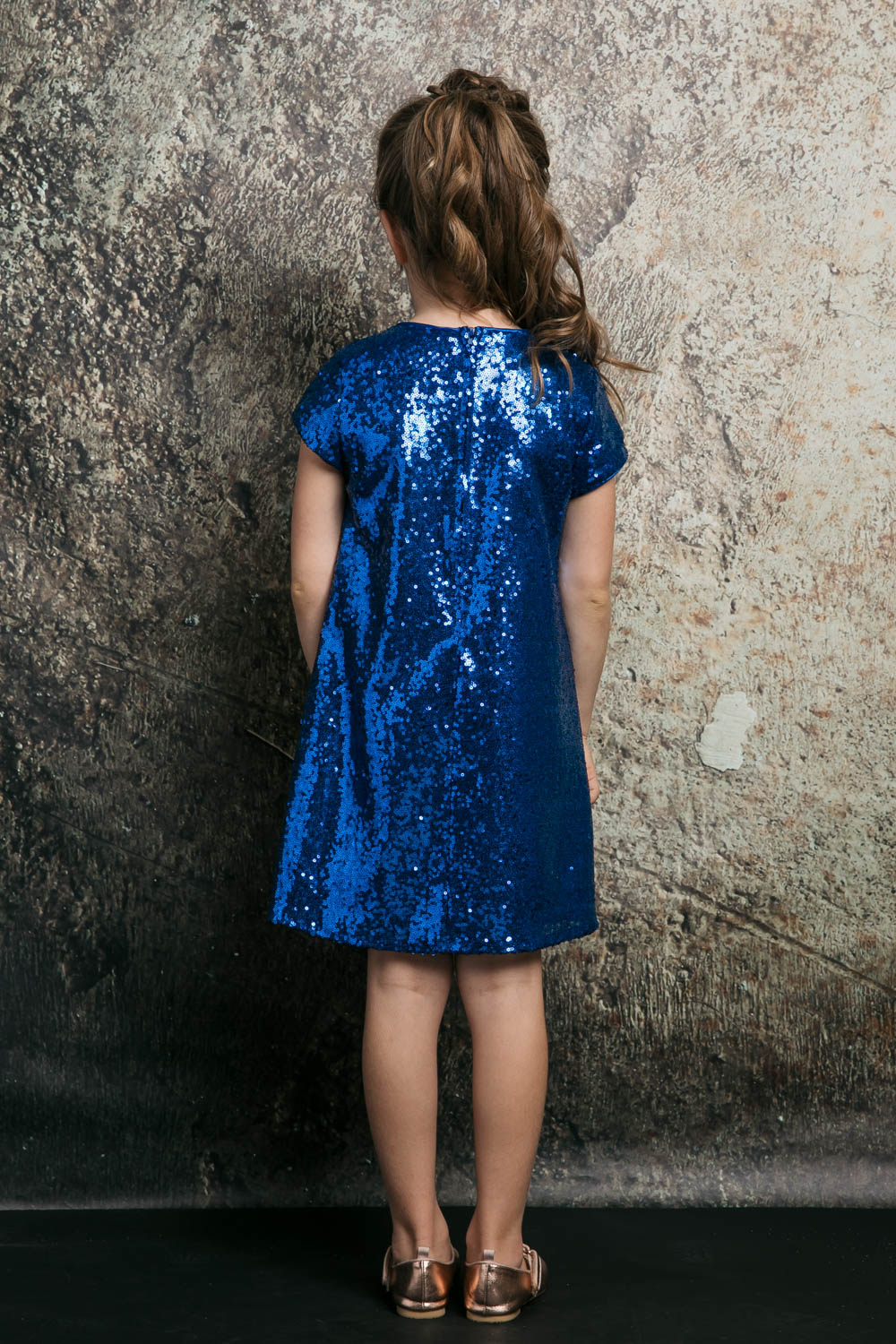 Short Sleeve Sparkle A-Line Dress for Holidays & birthday party by Bella Princess 288