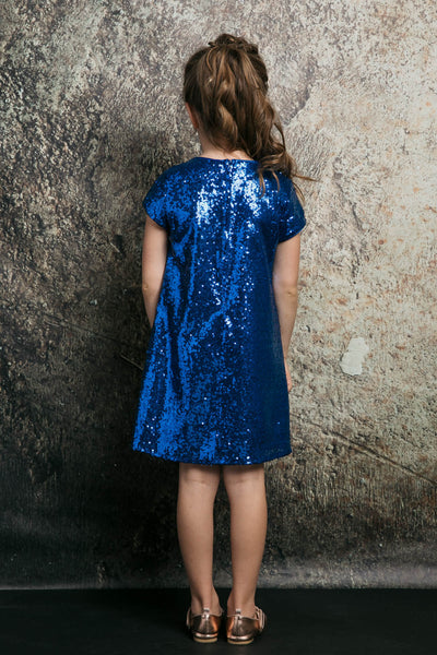 Short Sleeve Sparkle A-Line Dress for Holidays & birthday party by Bella Princess 288
