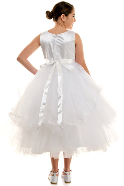 Lace Applique Tulle Ball Gown for Special Occasion Dress with Layered Skirt by Bella Princess C325