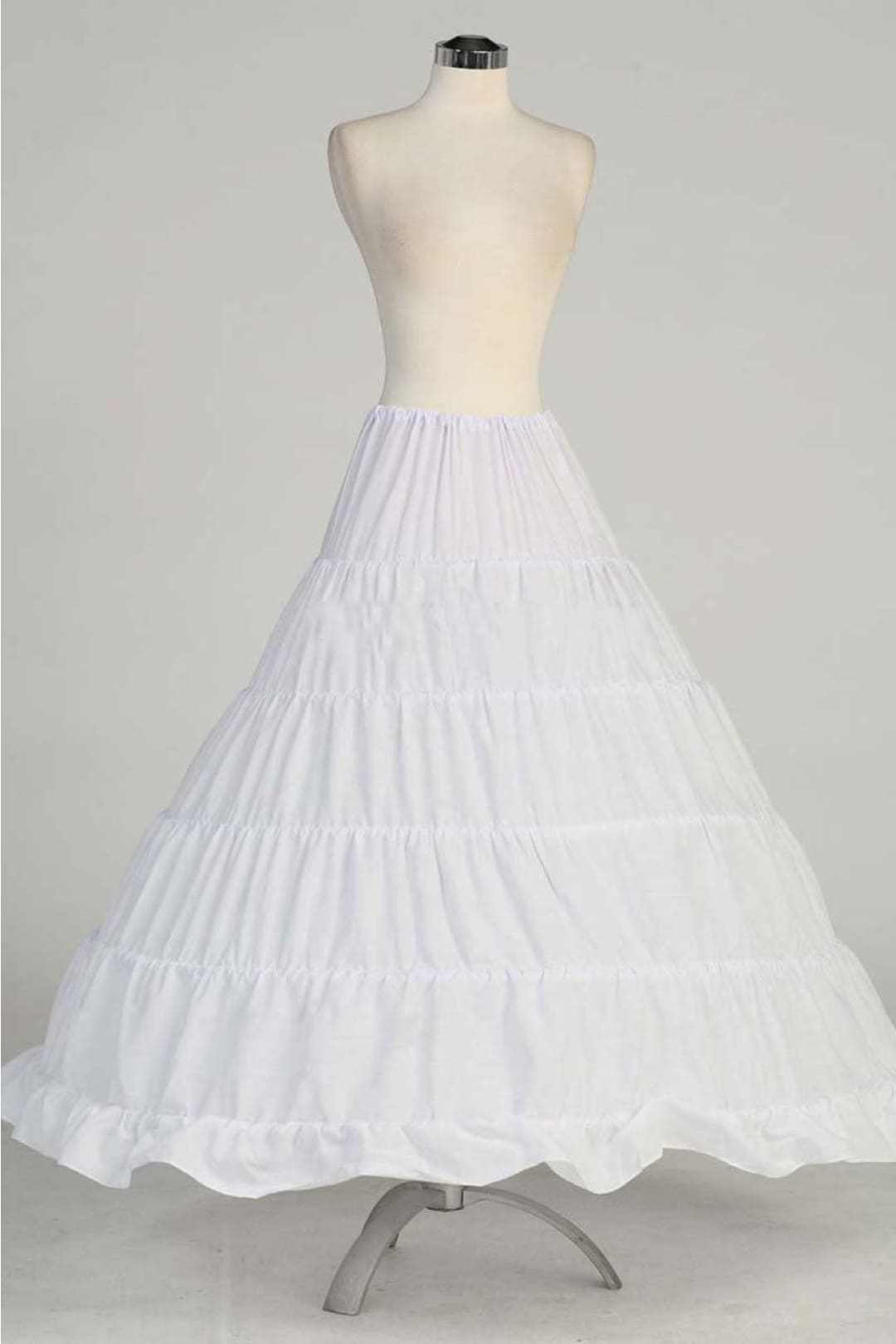 Petticoat Crinoline 5 Hoop Skirt for Ball Gowns & Quinceanera Dresses - White - Accessories