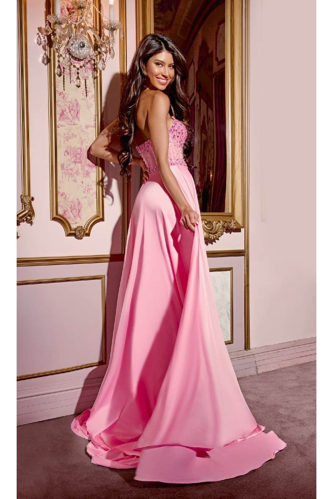 Pink Long Prom Dress: Jovani D6021 - Prom