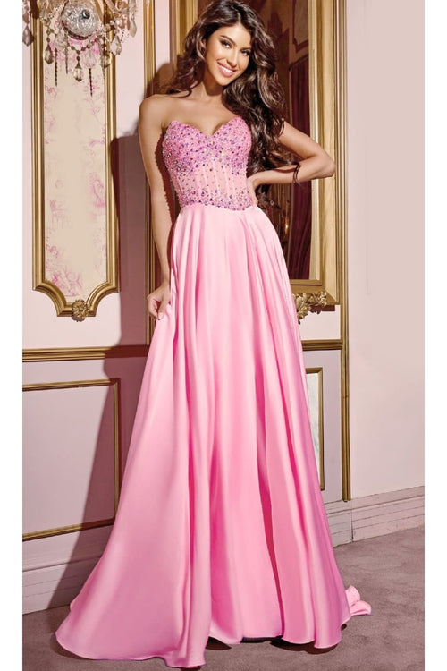 Pink Long Prom Dress: Jovani D6021 - Prom