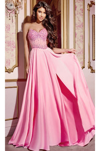 Pink Long Prom Dress: Jovani D6021 - Pink / Prom