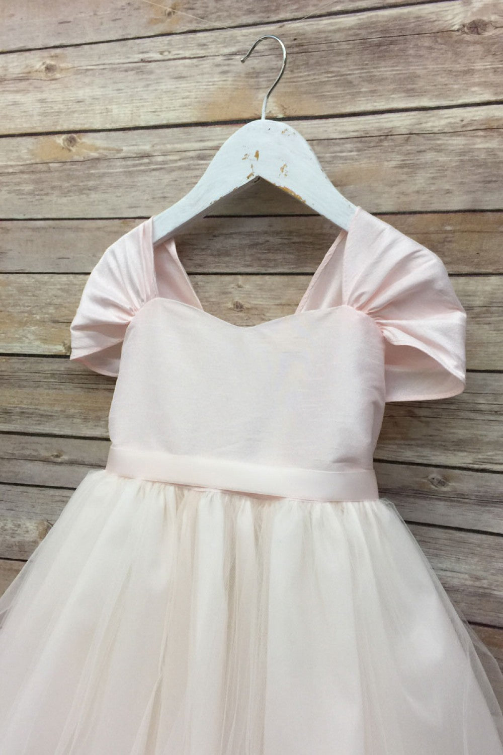 Tulle Flower Dress with Lavender or Coral Sash and Floating Petals by Bella Princess 222