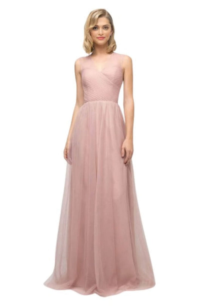 Pleated Top A-Line Gown with Flowing Skirt 2025 Elegant Formal Dress - Blush / 2 - Prom