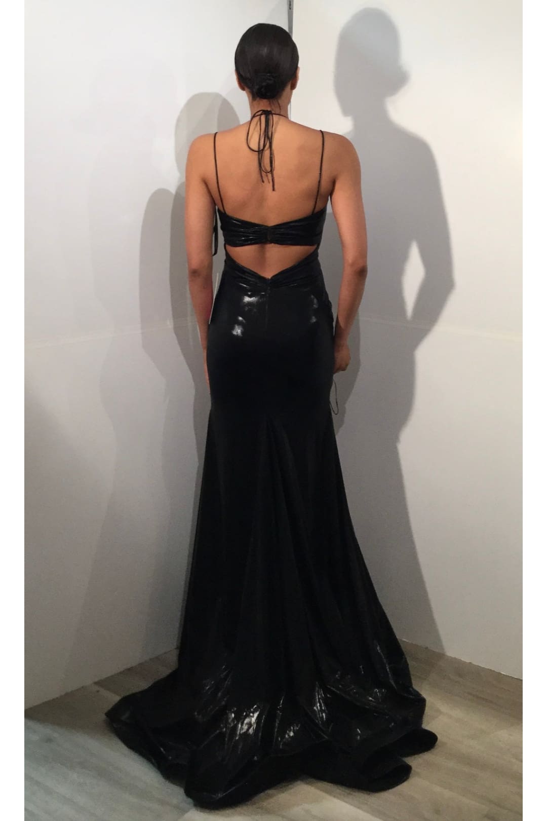 Pleather Fitted Sleeveless Slit Gown by Jovani 43421 - Long Formal Dresses