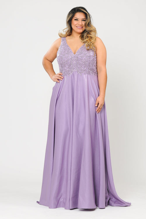 Poly USA Lavender Long Formal Dresses