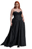 Plus Size Black Glitter Sleeveless Dress 2025 Elegant Evening Gown - BLACK / 12 - Dress