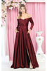 Plus Size Dress For A Wedding Guest - BURGUNDY / 4
