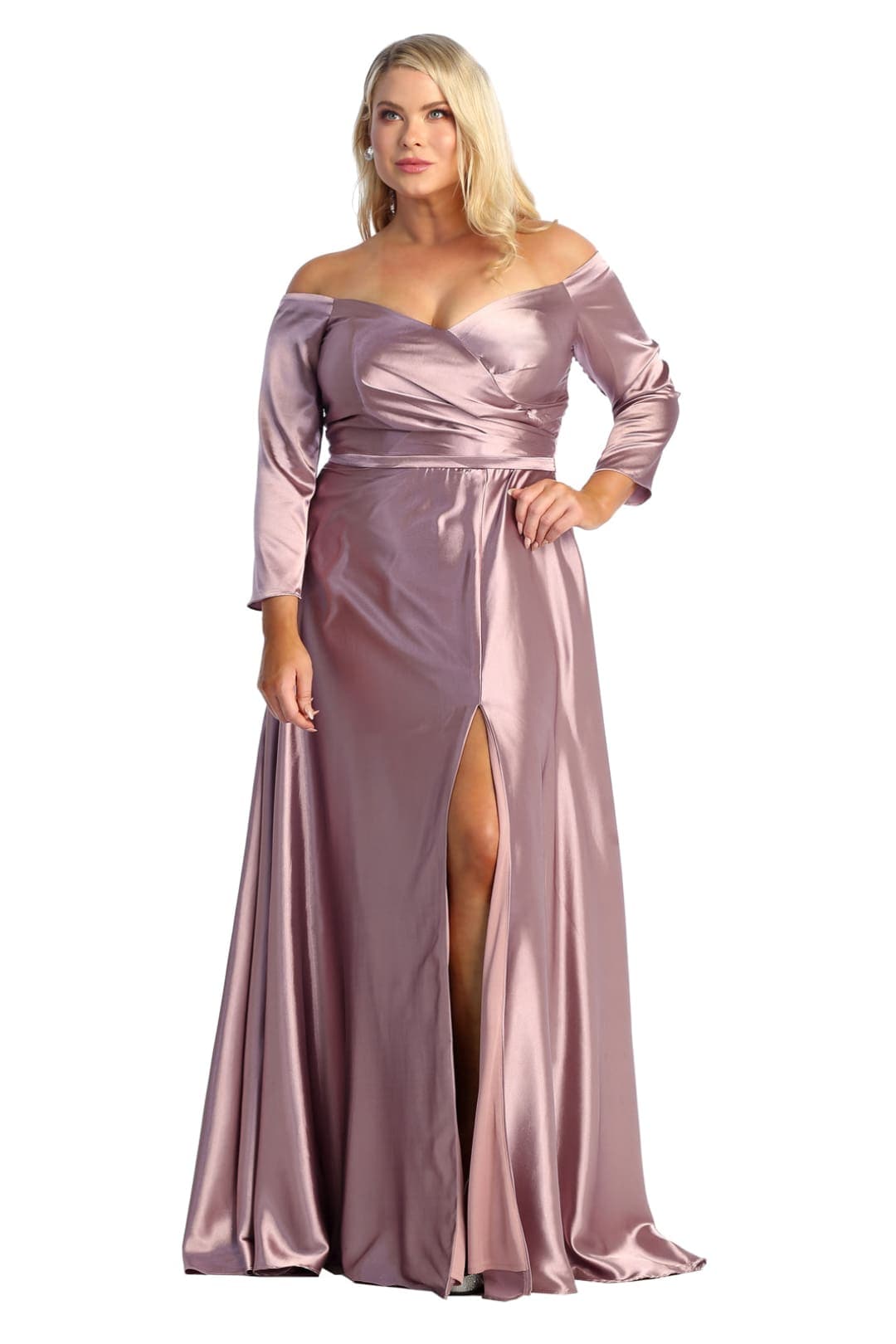 Plus Size Dress For A Wedding Guest - MAUVE / 4