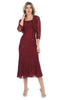 Plus Size Dresses Mother of the Bride - Burgundy / S
