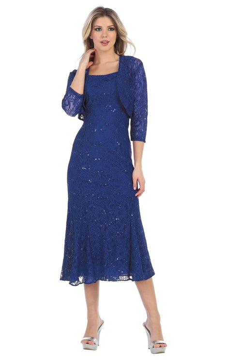 Plus Size Dresses Mother of the Bride - Royal Blue / S