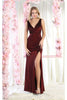 Plus size dresses special occasion - BURGUNDY / 4