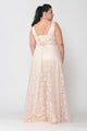Vestido largo de encaje con espalda de corsé, talla grande, de Poly USA W1020