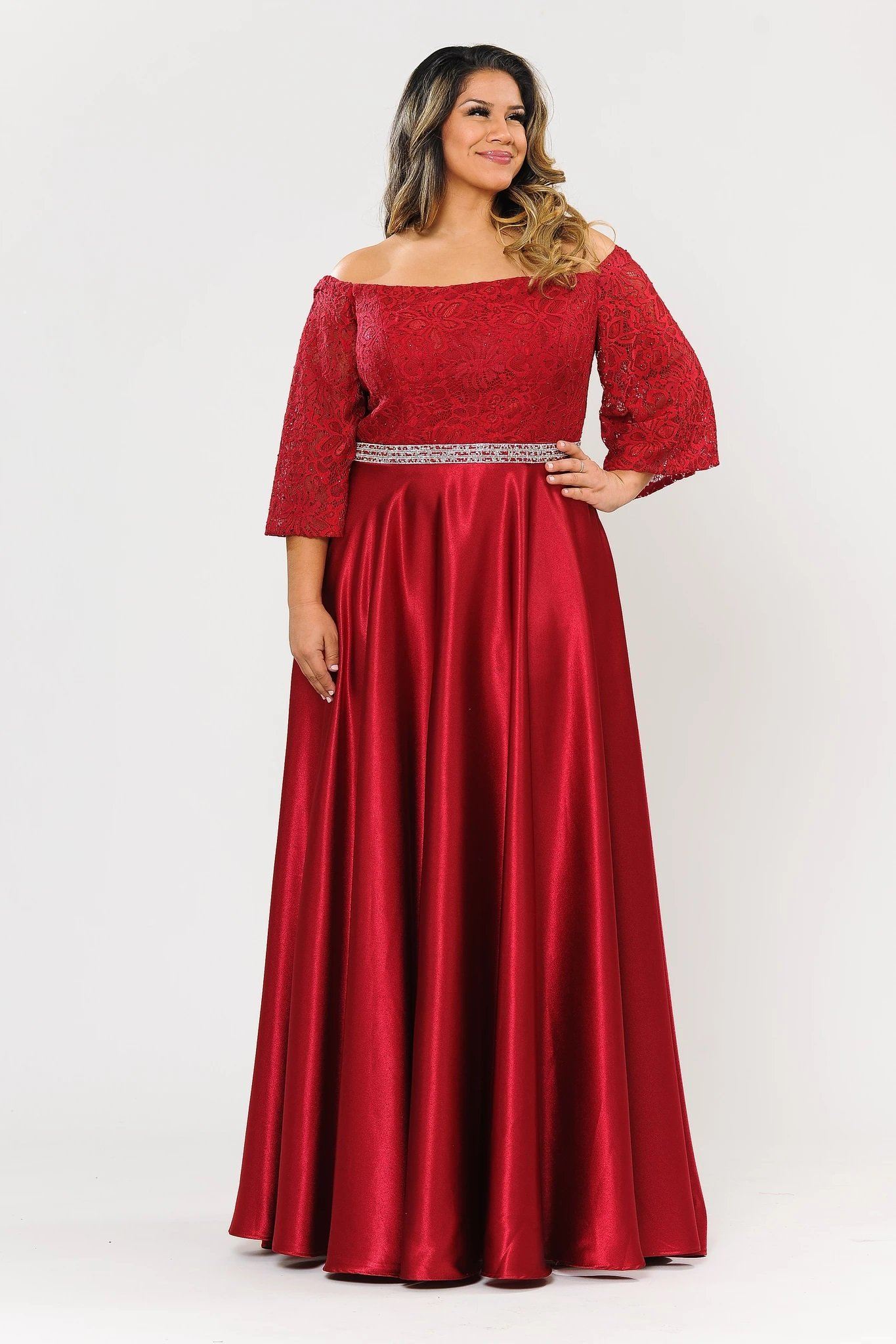 off the shoulder plus size dress formal Poly USA W1008 Long with Sleeves Chiffon Construction SOLD 1960s Pink Yellow Style 16276 Size:AU 16
