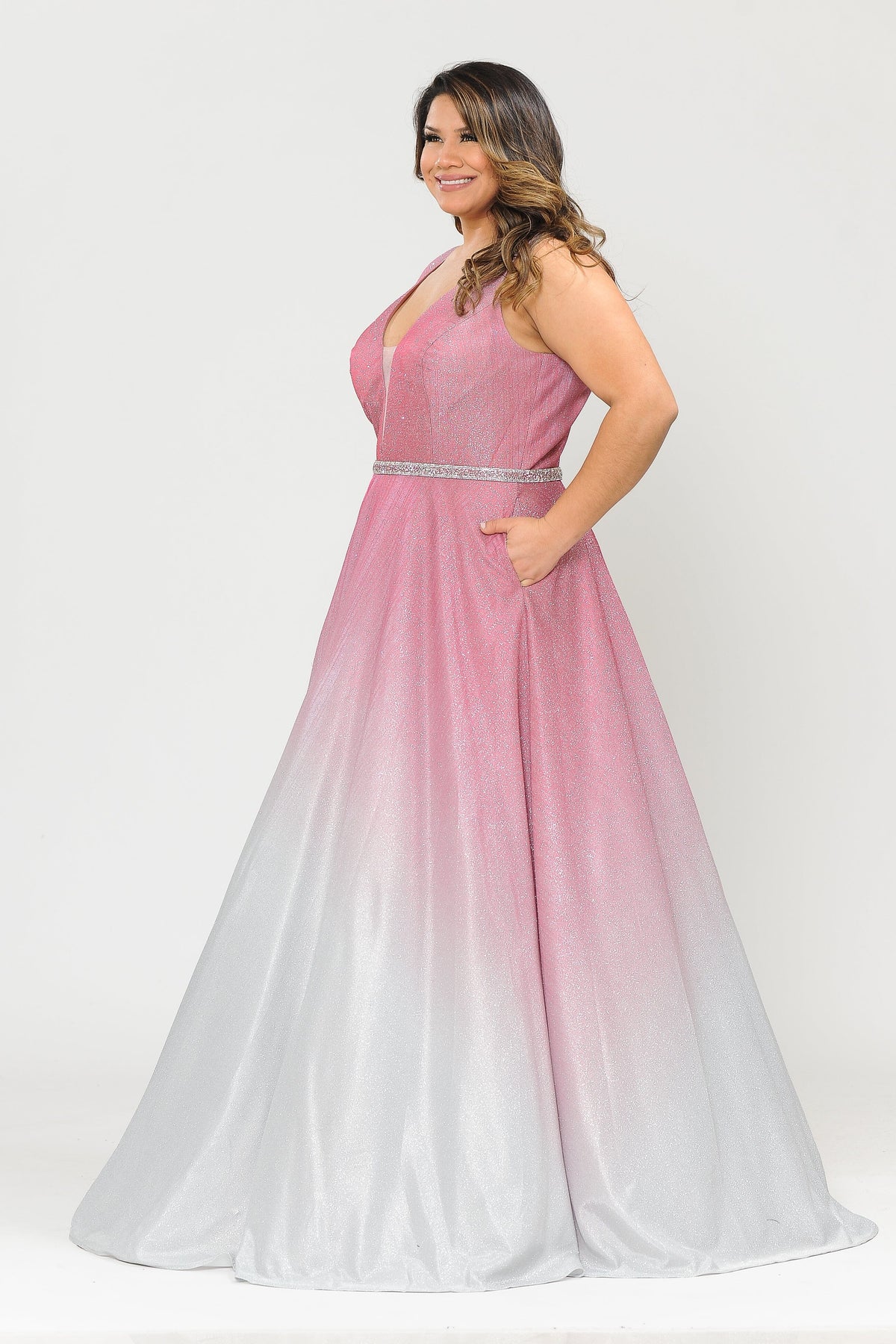 Poly USA Rose Long Formal Dresses
