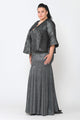Poly USA JK1922 Plus Size Metallic Single Button Jacket
