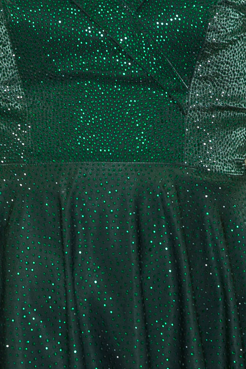 Poly USA W1112 Plus Size Rhinestone Off Shoulder Gown