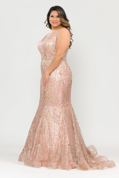 Poly USA Gunmetal Gray Long Formal Dresses