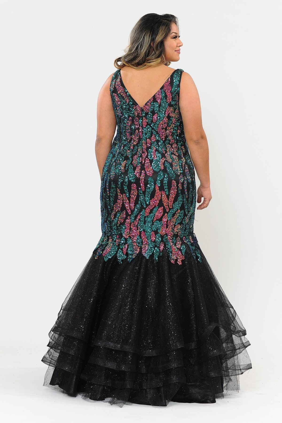 Poly USA Multicolor Long Formal Dresses